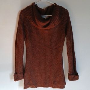 Poof Excellence  Color Brown Turtle Neck Sweater